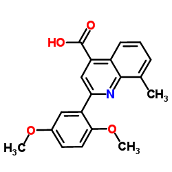 2-(2,5-Dimethoxyphenyl)-8-methyl-4-quinolinecarboxylic acid结构式