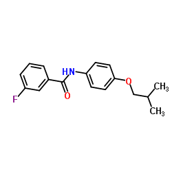 3-Fluoro-N-(4-isobutoxyphenyl)benzamide结构式