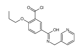 2-propoxy-5-(pyridin-3-ylmethylcarbamoyl)benzoyl chloride Structure