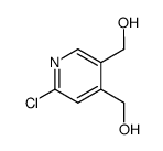 [6-chloro-4-(hydroxymethyl)pyridin-3-yl]methanol Structure