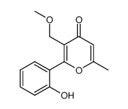 2-(2-hydroxyphenyl)-3-methoxymethyl-6-methyl-4H-pyran-4-one结构式