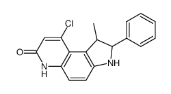 (+/-)-9-chloro-1-methyl-2-phenyl-1,2,3,6-tetrahydro-pyrrolo[3,2-f]quinolin-7-one结构式