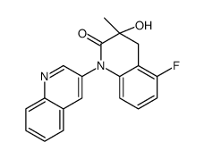 5-fluoro-3-hydroxy-3-methyl-1-quinolin-3-yl-4H-quinolin-2-one结构式