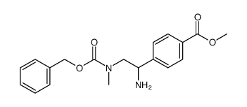 4-[1-amino-2-(benzyloxycarbonyl-methyl-amino)-ethyl]-benzoic acid methyl ester结构式