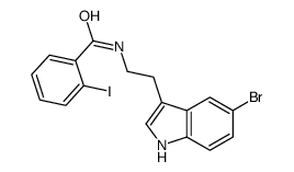 N-[2-(5-bromo-1H-indol-3-yl)ethyl]-2-iodobenzamide结构式