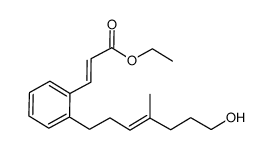 (2E)-ethyl 3-(2-(7-hydroxy-4-methylhept-3-enyl)phenyl)acrylate Structure