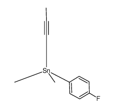 (p-fluorophenyl)dimethyl(1-propynyl)stannane结构式