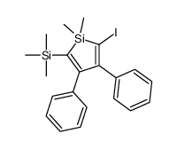 (5-iodo-1,1-dimethyl-3,4-diphenylsilol-2-yl)-trimethylsilane Structure