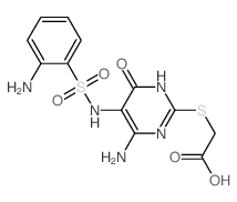 2-[[4-amino-5-[(2-aminophenyl)sulfonylamino]-6-oxo-3H-pyrimidin-2-yl]sulfanyl]acetic acid结构式