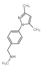 1-[4-(3,5-dimethylpyrazol-1-yl)phenyl]-N-methylmethanamine Structure