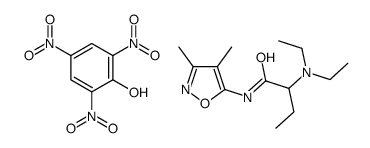 [1-[(3,4-dimethyl-1,2-oxazol-5-yl)amino]-1-oxobutan-2-yl]-diethylazanium,2,4,6-trinitrophenolate Structure