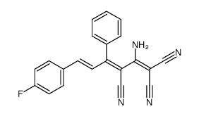 (2E,4E)-2-(1-Amino-2,2-dicyano-vinyl)-5-(4-fluoro-phenyl)-3-phenyl-penta-2,4-dienenitrile Structure