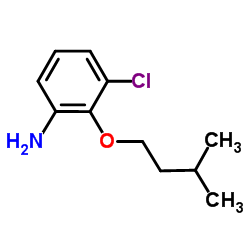 3-Chloro-2-(3-methylbutoxy)aniline结构式
