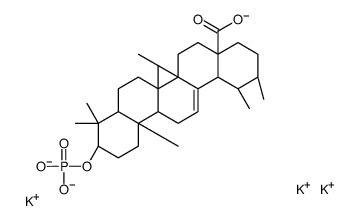 tripotassium,(1S,2R,4aS,6aR,6aS,6bR,8aR,10S,12aR,14bS)-1,2,6a,6b,9,9,12a-heptamethyl-10-phosphonatooxy-2,3,4,5,6,6a,7,8,8a,10,11,12,13,14b-tetradecahydro-1H-picene-4a-carboxylate结构式