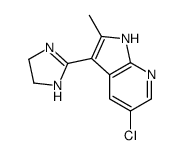 5-chloro-3-(4,5-dihydro-1H-imidazol-2-yl)-2-methyl-1H-pyrrolo[2,3-b]pyridine结构式