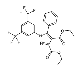 diethyl 1-[3,5-bis(trifluoromethyl)phenyl]-5-phenylpyrazole-3,4-dicarboxylate Structure