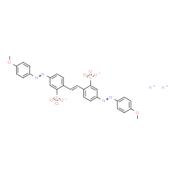 dipotassium 4,4'-bis[(4-methoxyphenyl)azo]stilbene-2,2'-disulphonate结构式