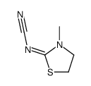 (3-methyl-1,3-thiazolidin-2-ylidene)cyanamide Structure