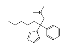 2-imidazol-1-yl-N,N-dimethyl-2-phenylheptan-1-amine结构式