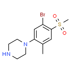 1-[(5-Bromo-2-methyl-4-methylsulfonyl)phenyl]piperazine结构式