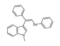 (Z)-1-methyl-3-(1-phenyl-2-(phenylseleno)vinyl)-1H-indole Structure