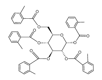 1,2,3,4,6-Penta-O-(o-toluoyl)-α-D-glucose Structure