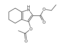 3-acetoxy-4,5,6,7-tetrahydro-indole-2-carboxylic acid ethyl ester Structure