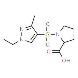 1-[(1-Ethyl-3-methyl-1H-pyrazol-4-yl)sulfonyl]proline Structure