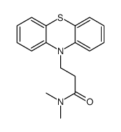 N,N-dimethyl-3-phenothiazin-10-ylpropanamide结构式