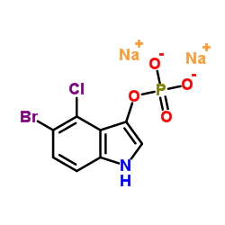 5-溴-4-氯-3-吲哚基磷酸二钠盐结构式