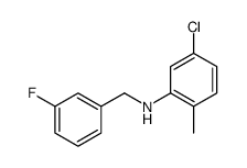 5-Chloro-N-(3-fluorobenzyl)-2-methylaniline结构式
