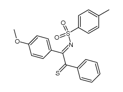 1-phenyl-2-(p-methoxyphenyl)-2-tosylimino-1-ethanethione结构式