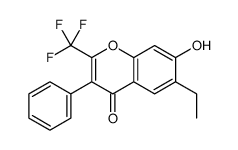 6-ETHYL-7-HYDROXY-3-PHENYL-2-TRIFLUOROMETHYL-CHROMEN-4-ONE Structure