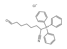 (1-cyano-7-oxoheptyl)triphenylphosphonium chloride Structure