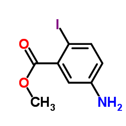 5-氨基-2-碘苯甲酸甲酯结构式