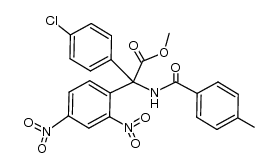 methyl 2-(4-chlorophenyl)-2-(2,4-dinitrophenyl)-2-(4-methylbenzamido)acetate结构式