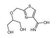 2-(1,3-dihydroxypropan-2-yloxymethyl)-1,3-thiazole-4-carboxamide结构式