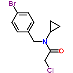 N-(4-Bromobenzyl)-2-chloro-N-cyclopropylacetamide Structure