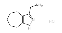 (1,4,5,6,7,8-Hexahydrocyclohepta[c]pyrazol-3-ylmethyl)amine hydrochloride结构式