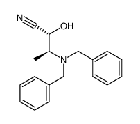 (2R,3S)-3-(dibenzylamino)-2-hydroxybutanenitrile结构式