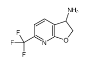 6-TRIFLUOROMETHYL-2,3-DIHYDRO-FURO[2,3-B]PYRIDIN-3-YLAMINE结构式