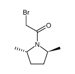 Pyrrolidine, 1-(bromoacetyl)-2,5-dimethyl-, (2S-trans)- (9CI) Structure
