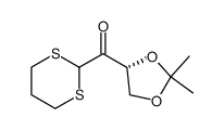 ((R)-2,2-Dimethyl-[1,3]dioxolan-4-yl)-[1,3]dithian-2-yl-methanone结构式