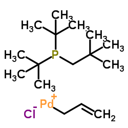Allylpalladium(1+) chloride-(2,2-dimethylpropyl)[bis(2-methyl-2-propanyl)]phosphine (1:1:1) Structure