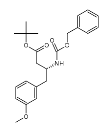 tert-butyl (R)-3-(benzyloxycarbonylamino)-4-(3-methoxyphenyl)butanoate结构式