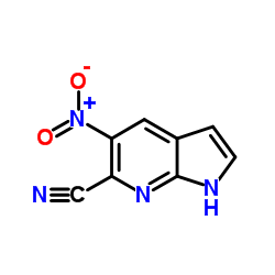 5-Nitro-1H-pyrrolo[2,3-b]pyridine-6-carbonitrile structure