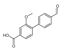 4-(4-formylphenyl)-3-methoxybenzoic acid结构式