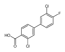 2-chloro-4-(3-chloro-4-fluorophenyl)benzoic acid Structure