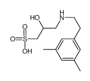 3-[2-(3,5-dimethylphenyl)ethylamino]-2-hydroxypropane-1-sulfonic acid结构式