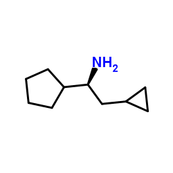 (1S)-1-Cyclopentyl-2-cyclopropylethanamine结构式